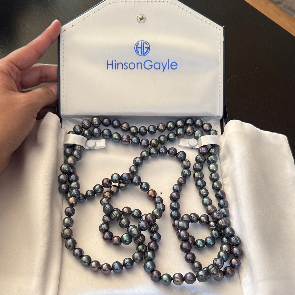 HinsonGayle Black Pearl Necklace